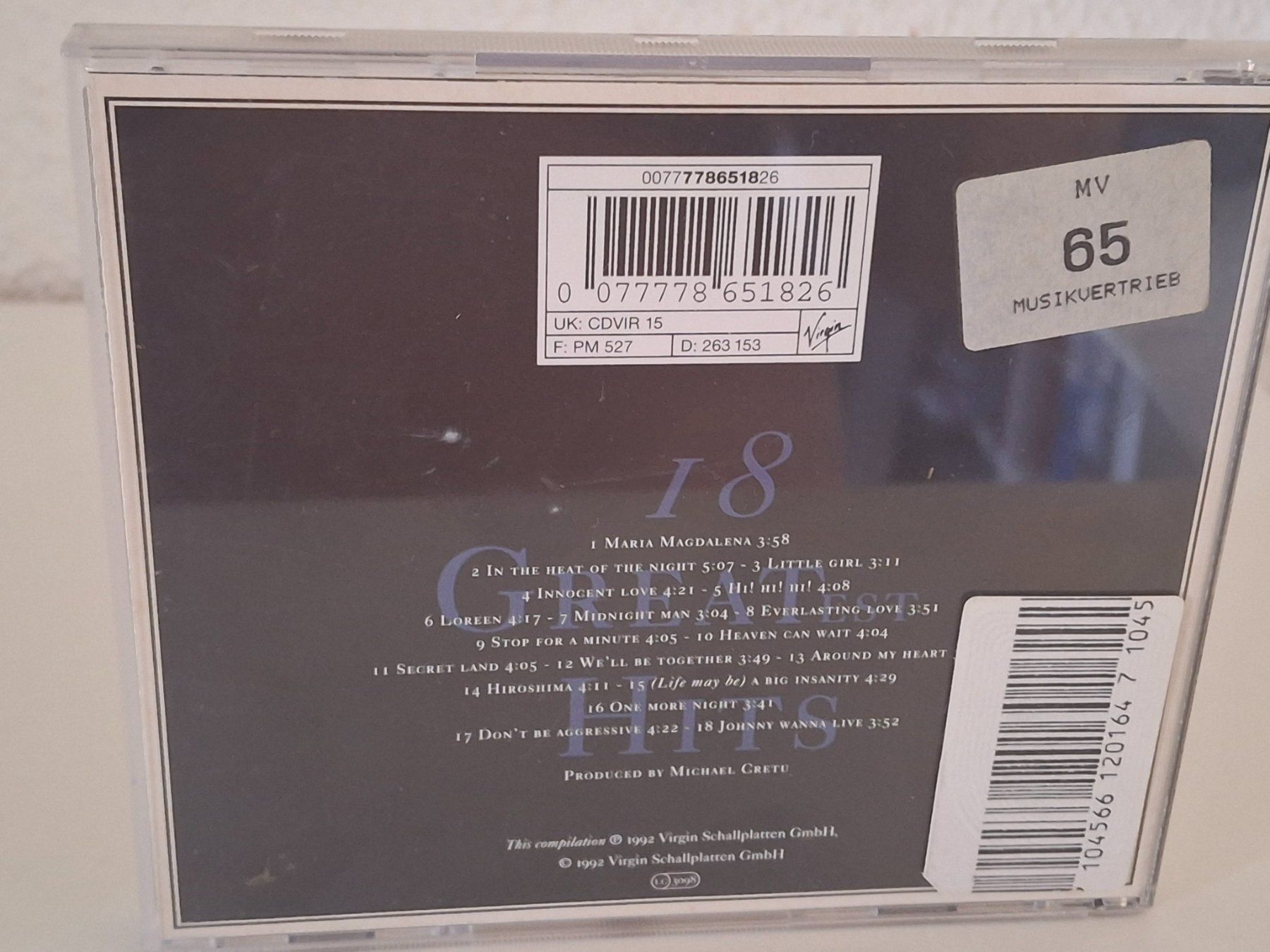 CD: CD Sandra  - 18 Greatest Hits – Usato da Aarberg venduto da Jackup1 1