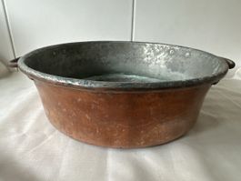 Alte Kupferpfanne, Durchmesser ca. 32cm, Vintage Zustand