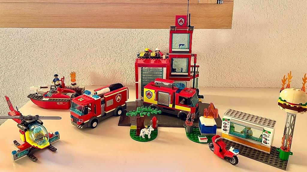 Baukästen: Set de legos pompiers – Gebraucht aus Nax von sgerber779