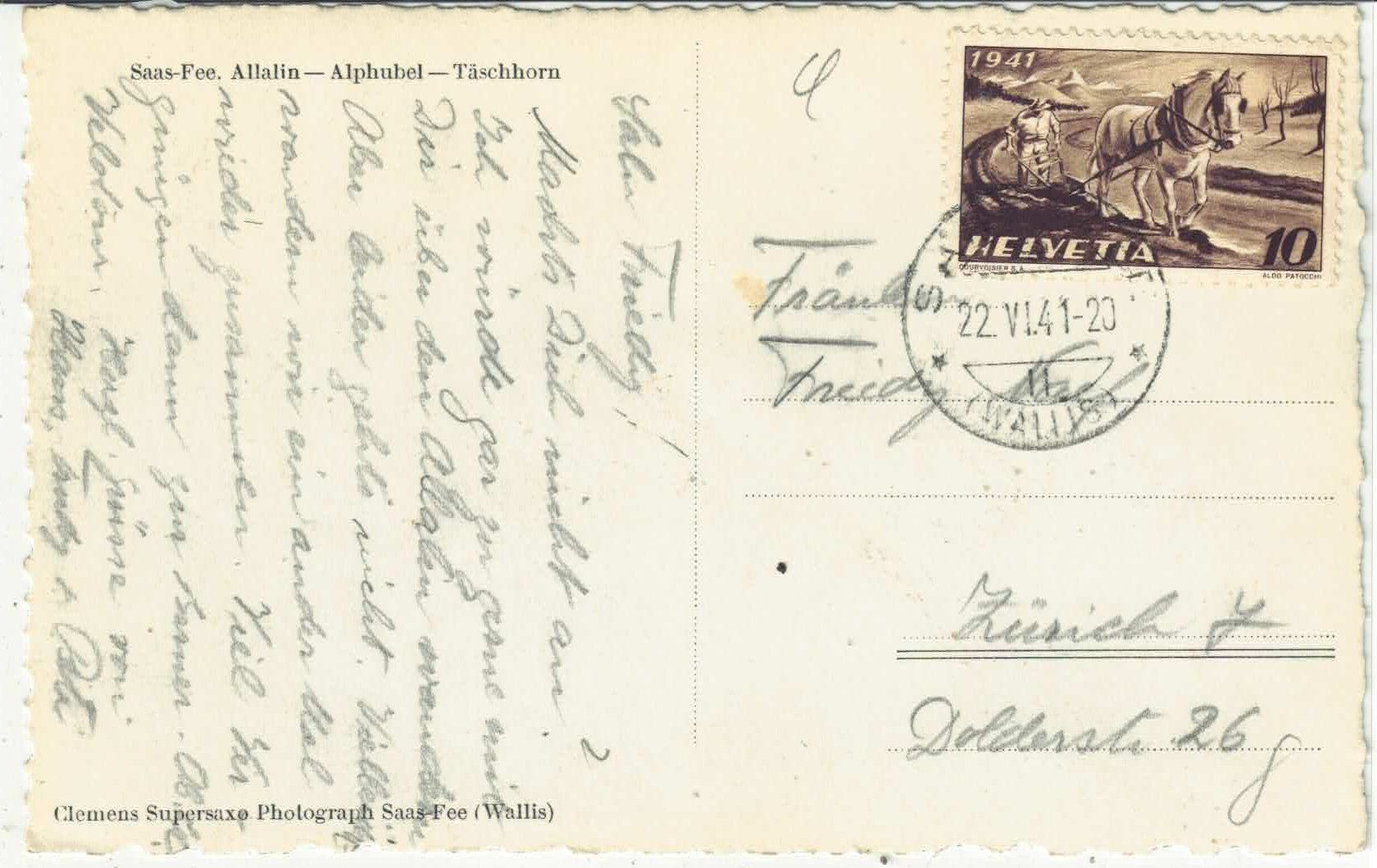 Cartes postales: Saas-Fee - Vue generale – D'occasion à Ettingen par Kartenplanet 1