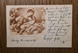 Alte religiöse Karte, Virgine col figlio 1898