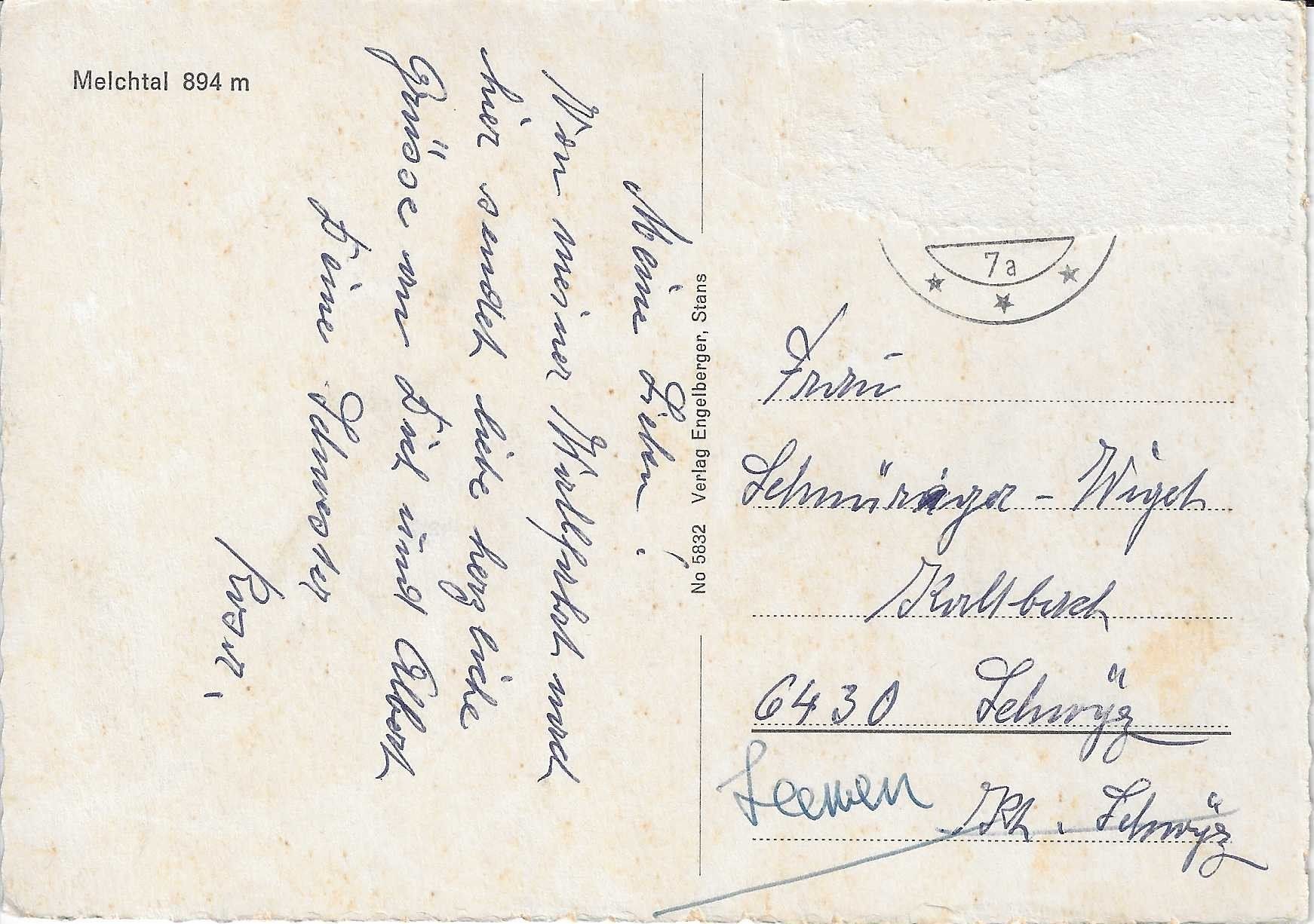 Cartoline postali: Melchtal OW – Usato da Rothrist venduto da Stranglehold 1