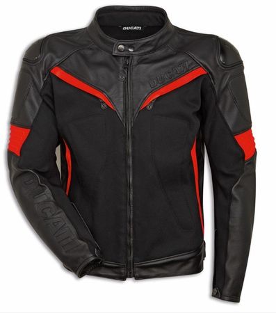 Ducati Fighter C2 Kurzjacke aus Leder und Gewebe