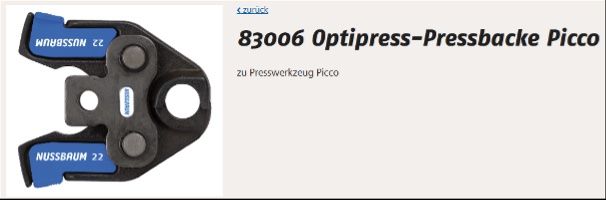 Tous les outils: Pressbacken-Set (Picco Pressmaschine) – Neuf avec emballage d'origine à Niedergösgen par elromano74 1