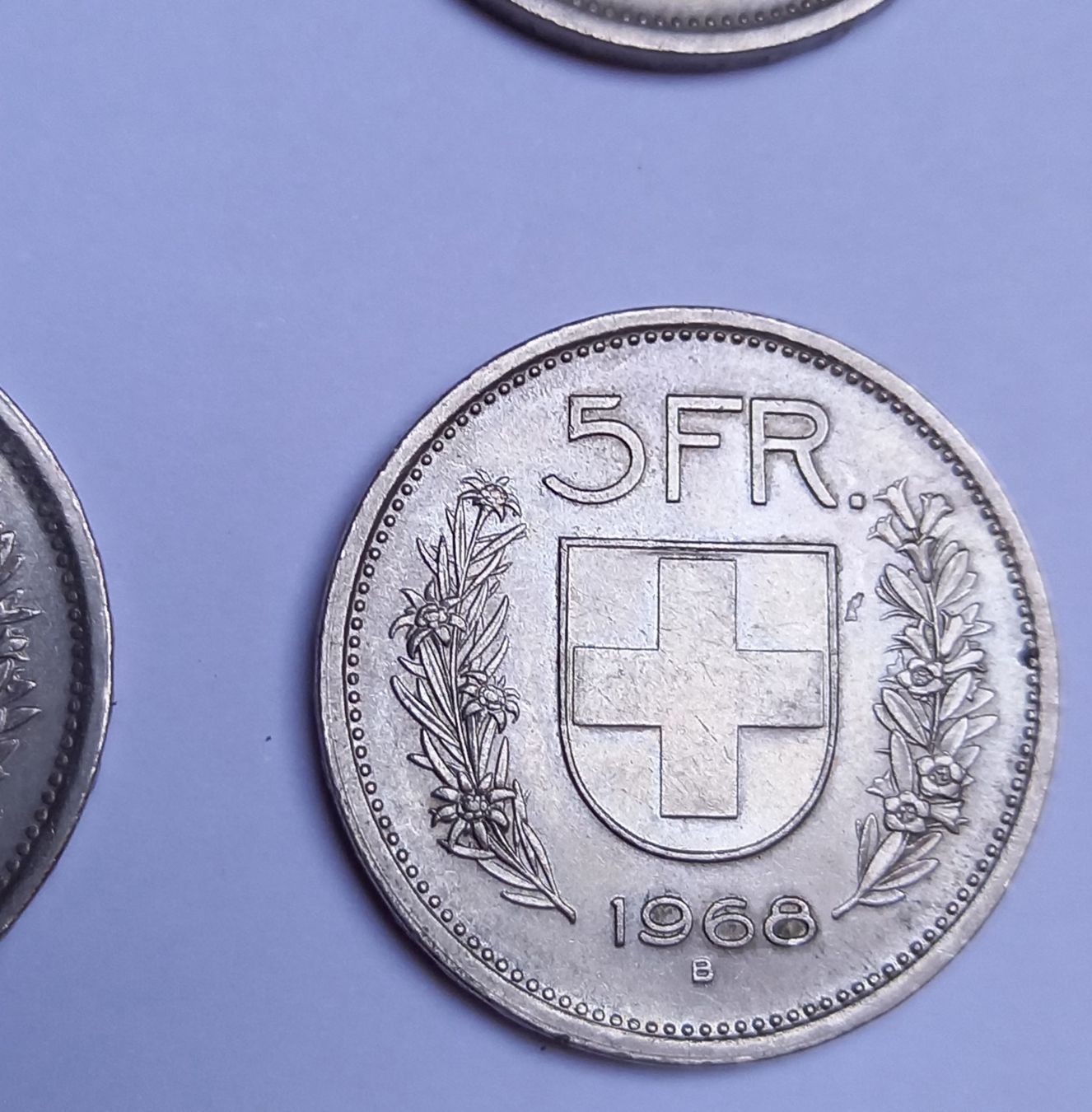 Tutti le monete: 5 FRANKEN - Schweizer Münzen, 1968 – Usato da Marbach LU venduto da Ilrebo 3