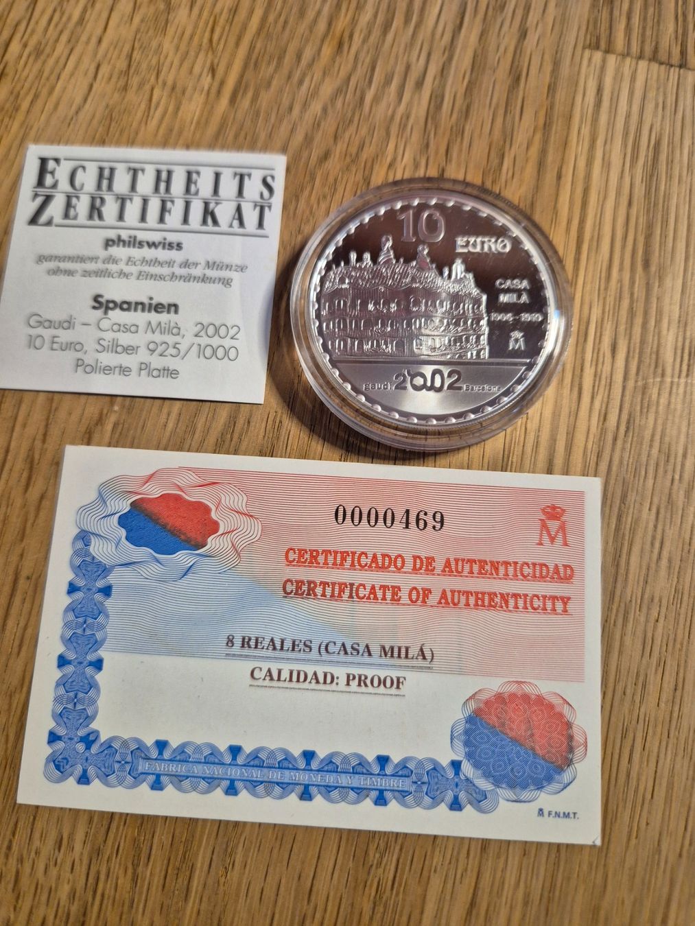 Tutti le monete: Spanien 10 Euro 2002 - 27gr 925er Silber PP – Usato da Mels venduto da Goldenfalcon 2