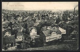Flawil, Blick über die Dächer der Orts