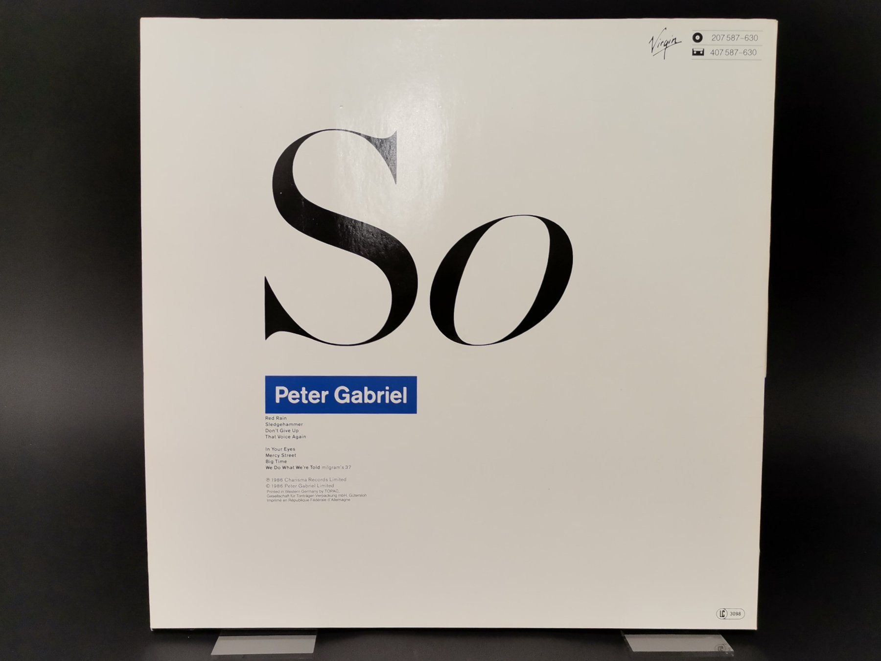 Dischi in vinile: PETER GABRIEL Album "So" Schallplatte Vinyl – Usato da Schaffhausen venduto da Restwert_SH 1