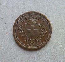 ++ 1 Rappen 1892, gute Erhaltung