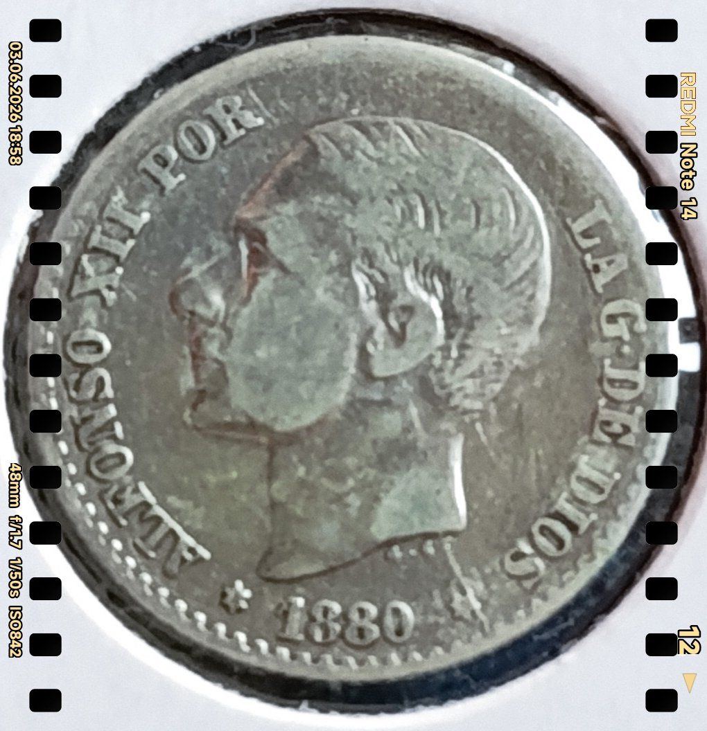 Tutti le monete: SPANIEN - ESPAÑA - 50 CENTIMOS 1880 - MS - M - SILBER 0.835 – Usato da Tobel venduto da fuertinero