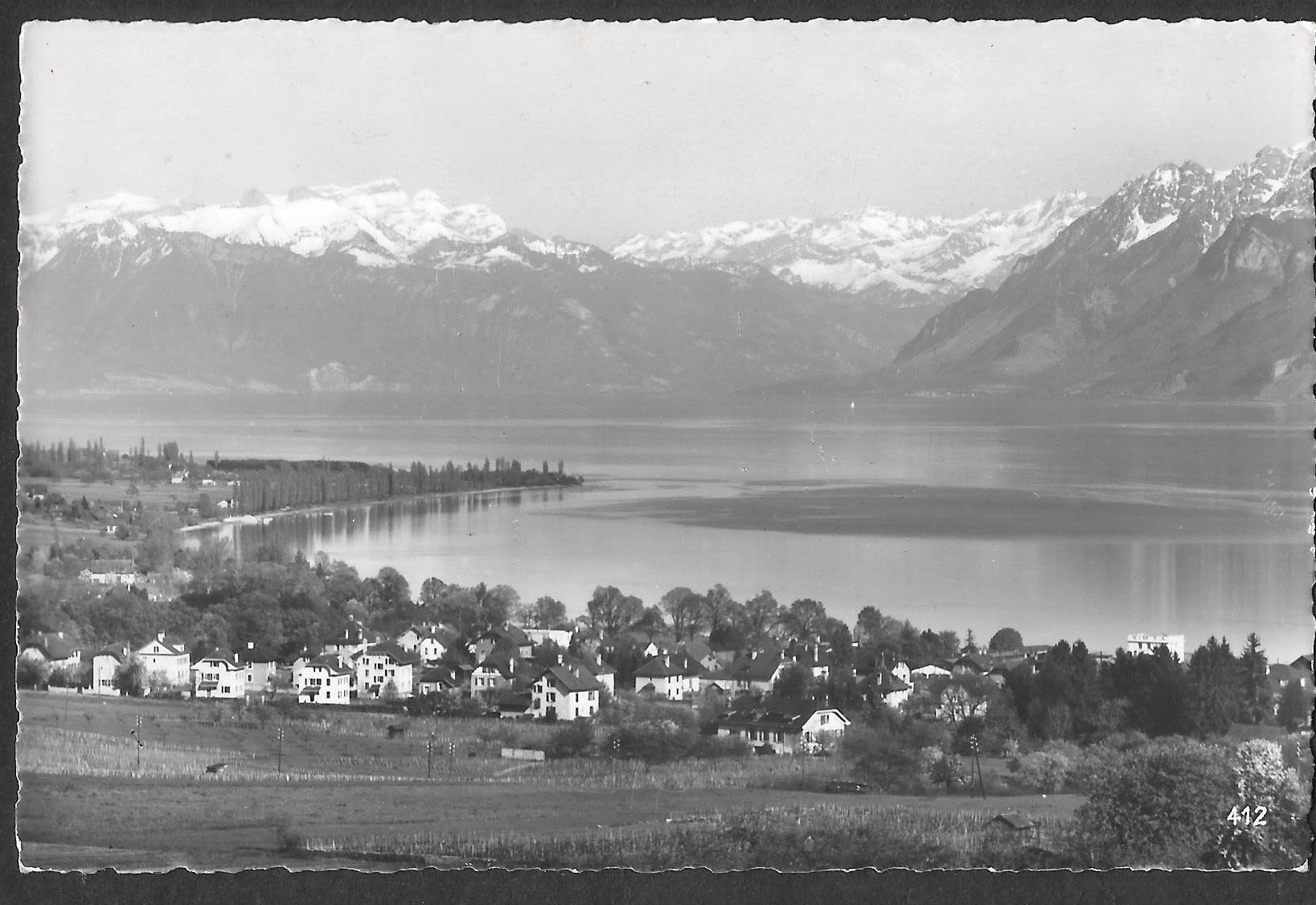 Cartoline postali: Morges le lac et les alpes – Usato da Olten venduto da clotaldi