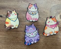 4x Pin Katze