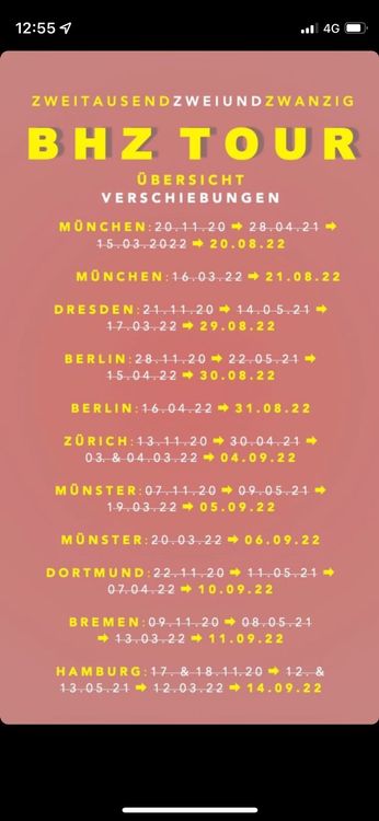 2x BHZ Tour Ticket (04.09.2022) in Zürich Kaufen auf Ricardo