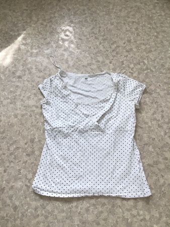H&M Mama Umstandsshirt Gr. L, Punktemuster.