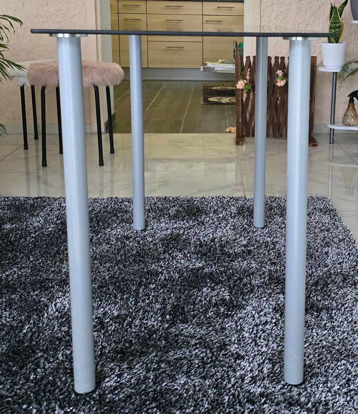 Ikea Tavoli: Schwarzer Küchentisch, Bürotisch mit Glasplatte – Nuovo (secondo la descrizione) da Aarburg venduto da popkorn65 5