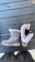 Winterstiefel gefüttert grau rosa gebraucht
