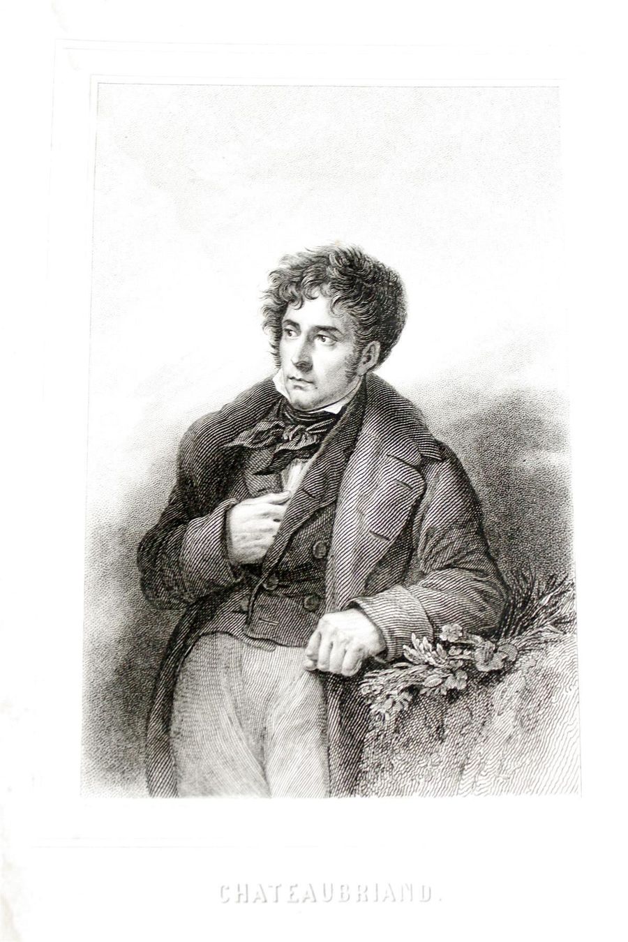 Incisioni: Stahlstich CHATEAUBRIAND, um 1850 – Usato da Bern venduto da kultiges 2