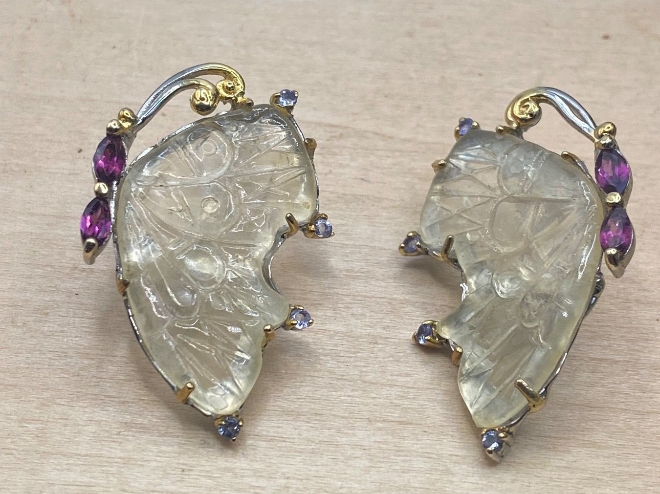Orecchini pendenti & Orecchini a lobo: Traum Ohrstecker Schmetterling mit Citrin in SS – Nuovo (secondo la descrizione) da Luzern venduto da S.Kern01