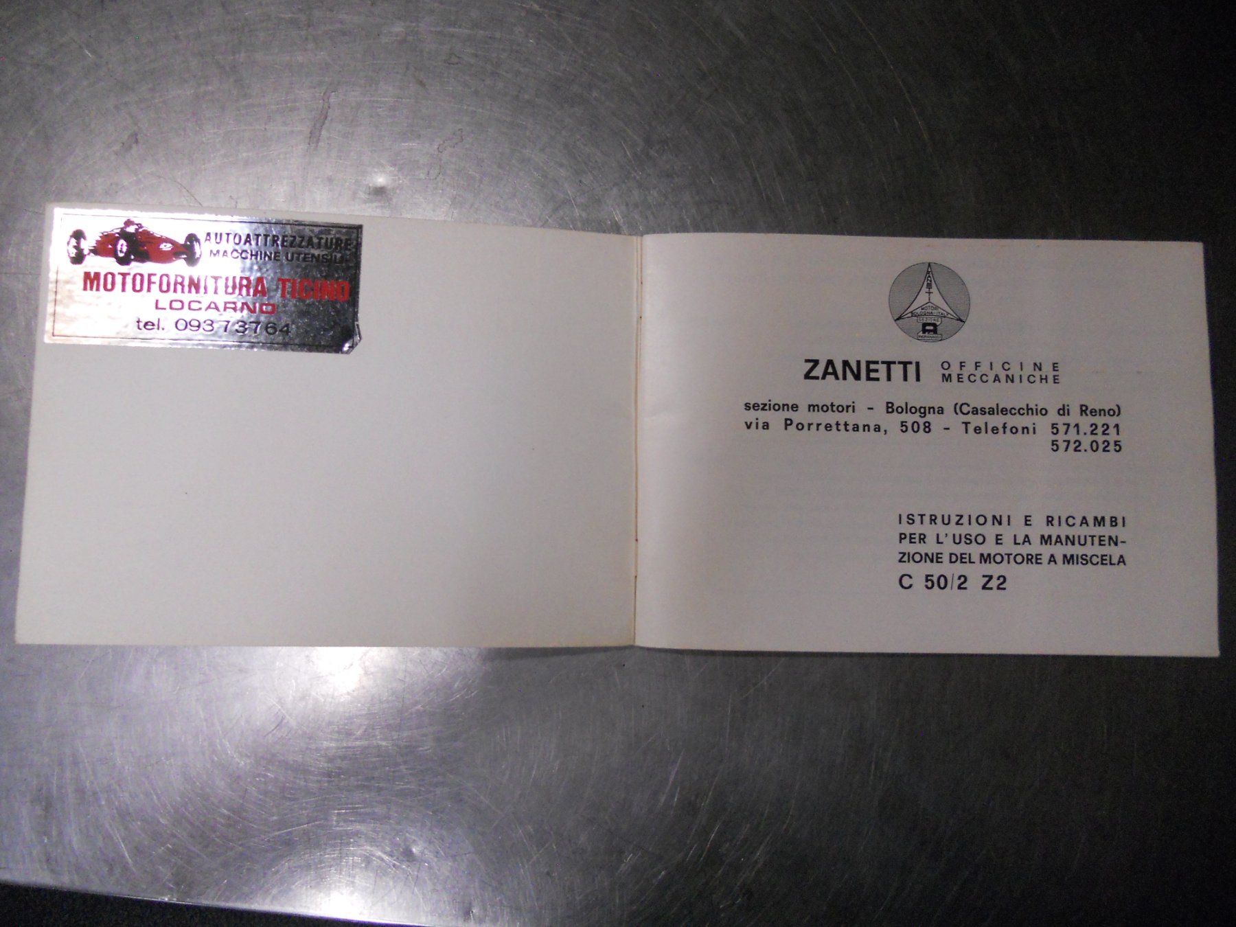 Dokumente: Prospekt Zanetti Klpmofa – Gebraucht aus jens von guzi-falcone 1