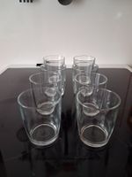 8 x Wassergläser aus Glas, schlicht & elegant, neu