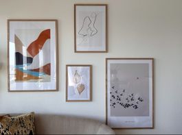 Bilder-Collection im Holzrahmen, 4-teilig