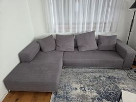 Ecksofa MEMPHIS grau linker Aufbau MICASA