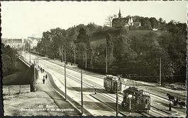 BASEL Strassenbahn Tram Pferde-Fuhrwerk