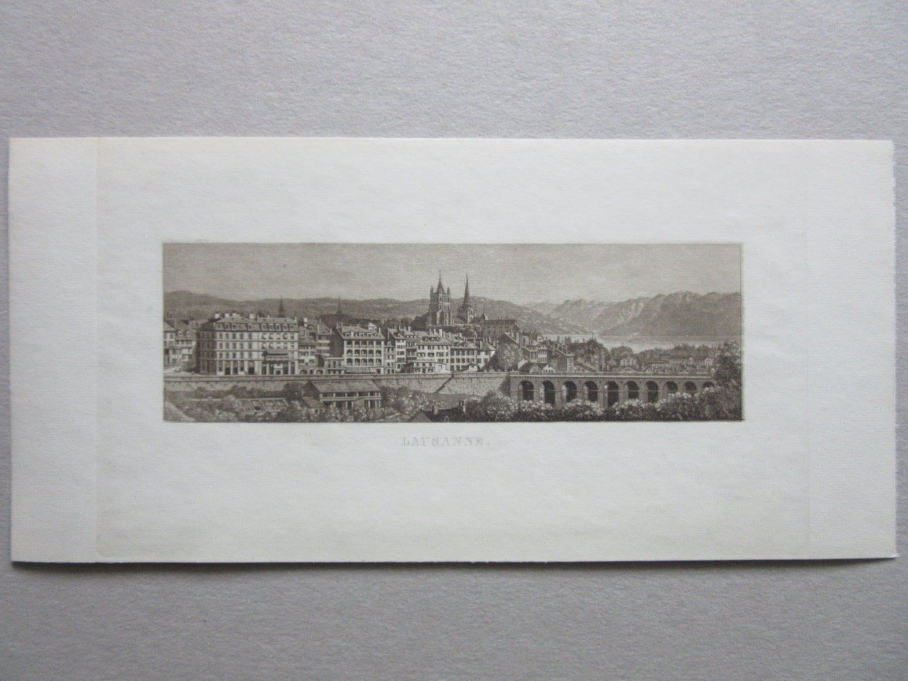 Incisioni: LAUSANNE  AQUATINTA – Usato da Gersau venduto da grafik-kunst 1