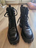 Prada Monolith Brushed Rois Leather & Re-Nylon Boots