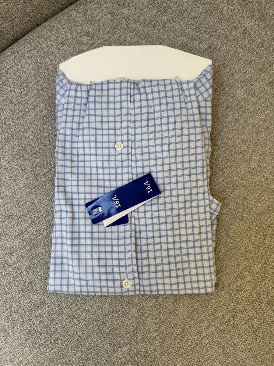 Camicie: Duchamp Hemd Gr. L / 16, hellblau kariert - Neu! – Nuovo e nell'imballaggio originale da Biel-Benken BL venduto da Aplus0 1