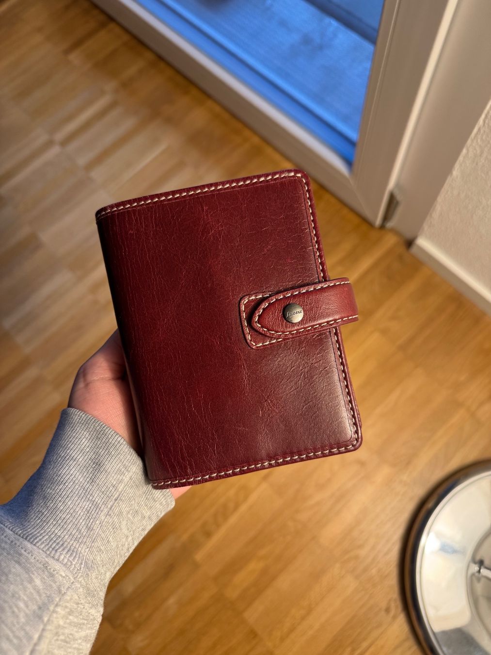 Filofax Blocchi: Filofax Malden Pocket Leather Planner - Maroon – Usato da Fribourg venduto da mariedw