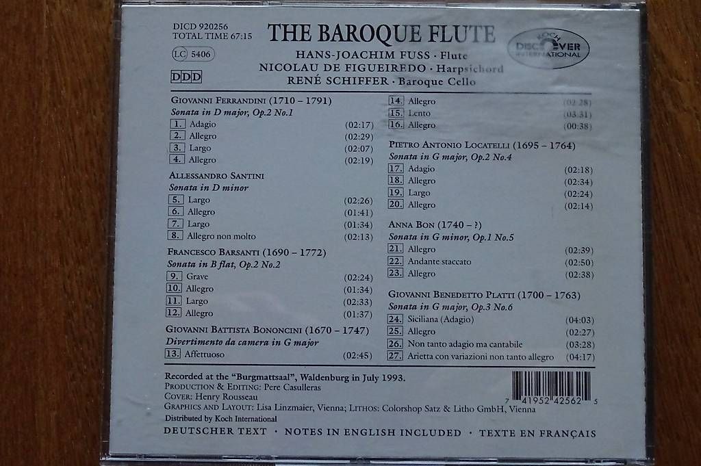 CDs: CD "The baroque Flute" – D'occasion à Wetzikon ZH par raegenmoli 3