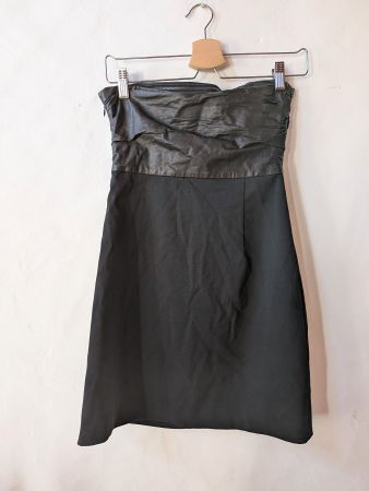 THEORY Leder Bandeau-Kleid Dress Gr.XS