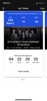 2х BTS World Tour Munich Ticket Section 338 Row 11