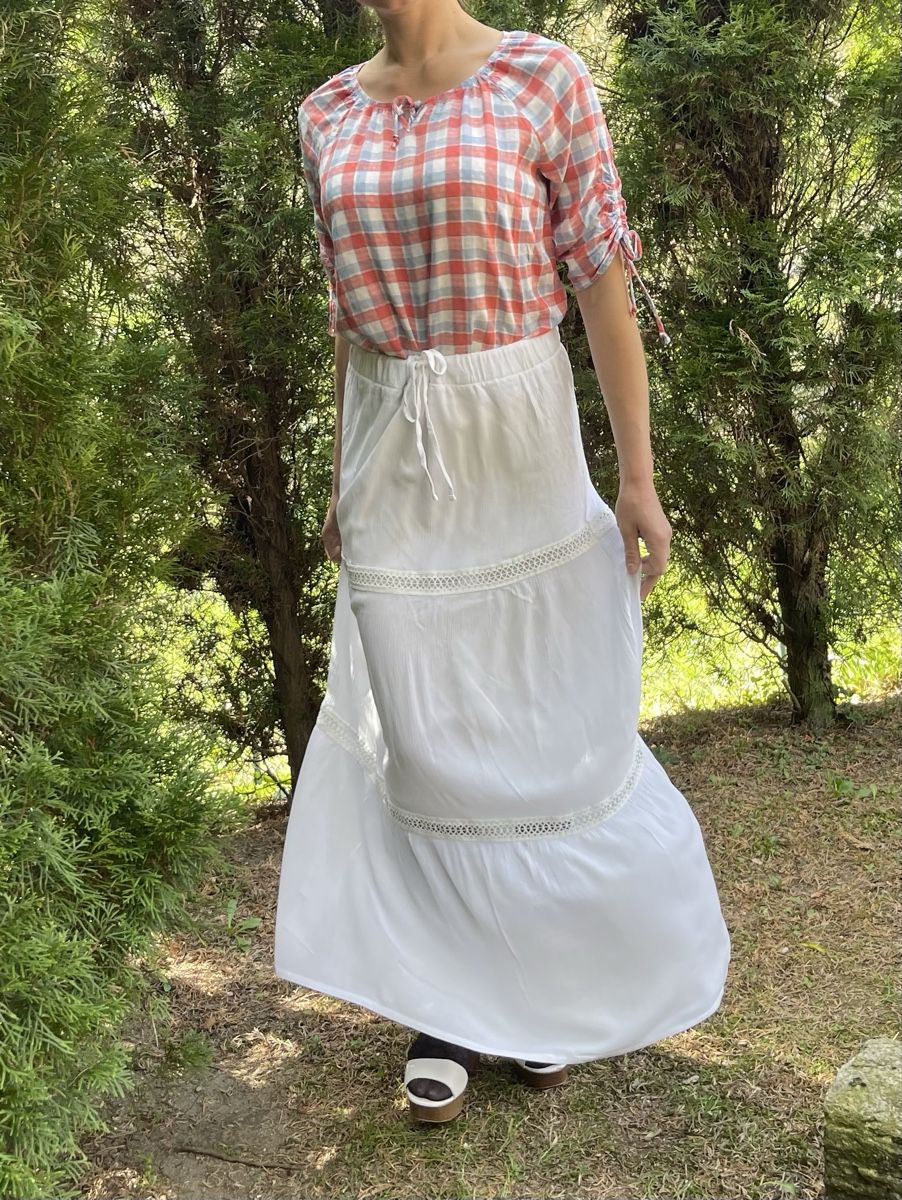 Gonne: Gonna lunga bianca estiva - perfetta per le vacanze! – Nuovo (secondo la descrizione) da Gordevio venduto da LanaZimm 3