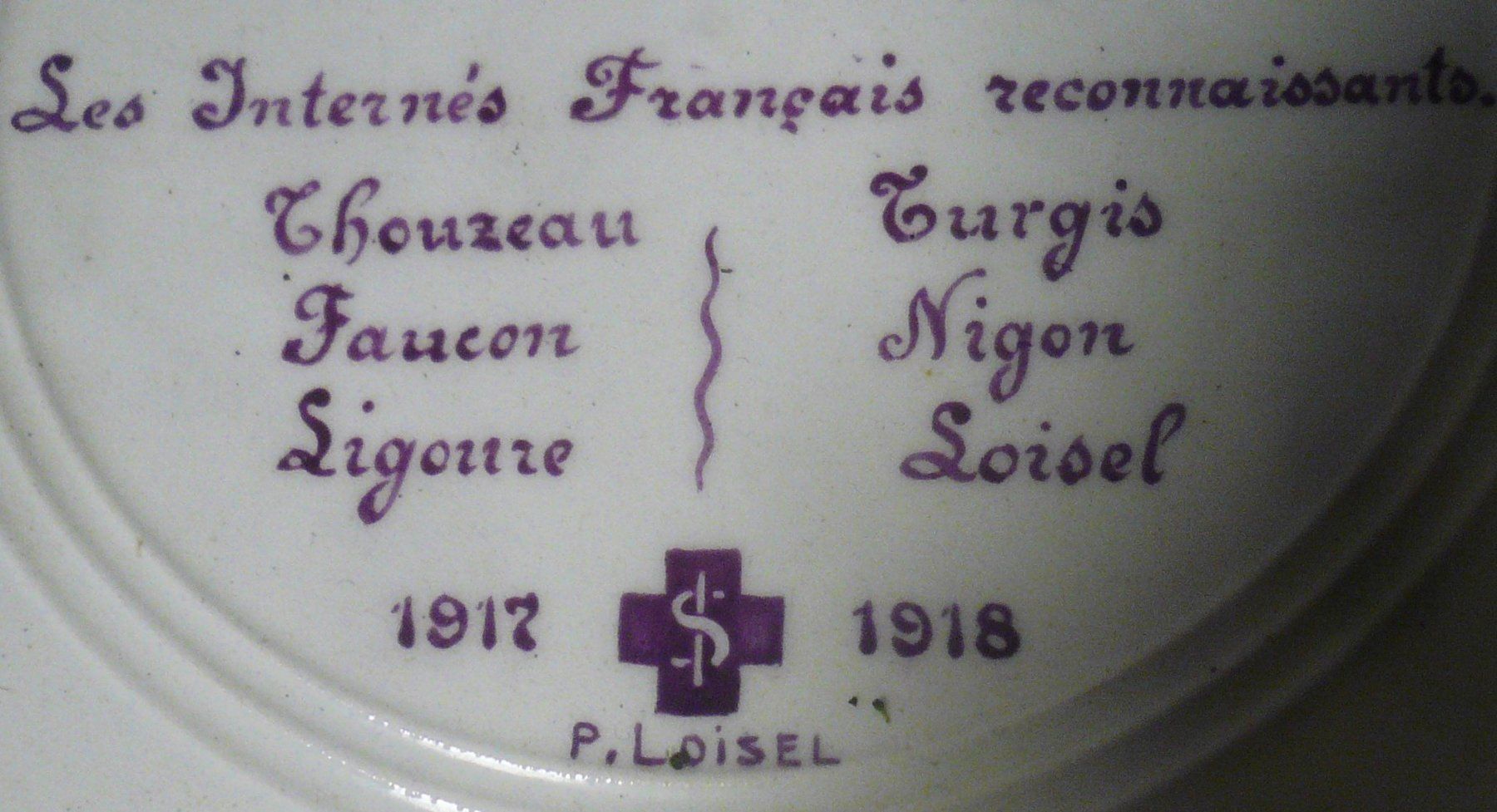 Servierplatten: 1918 INTERNIERTE Frankreich in MERLIGEN – Gebraucht aus Oberhofen am Thunersee von luuping99 3