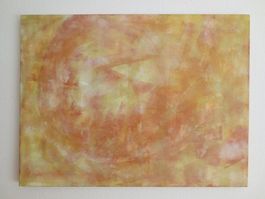 Aquarell-Bild in sanften Gelbtönen