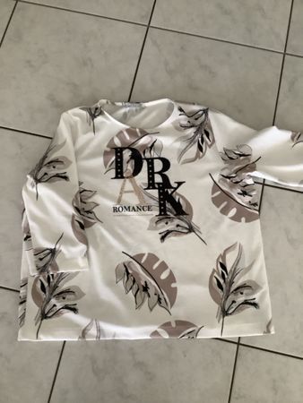Shirt Damen weiss Druck Grösse 46 neu