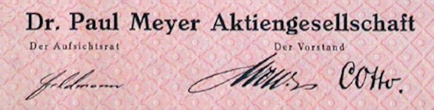Documenti: Dr. Paul Meyer AG, Berlin - 1926 – Usato da Solothurn venduto da Sgasche 1