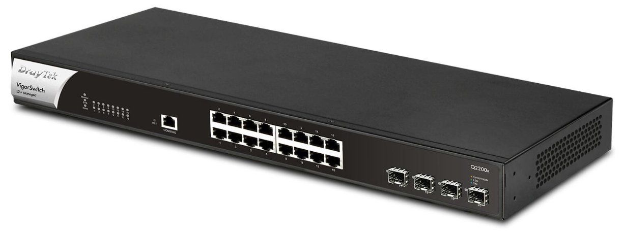Hub & Switch: Draytek VigorSwitch Q2200x 20 Port – Usato da Wettingen venduto da Egro2