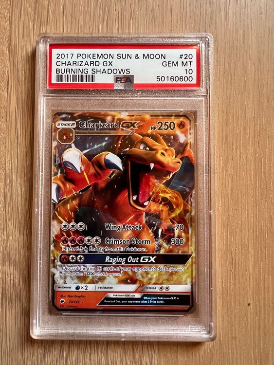 2017 POKEMON SUN & MOON BURNING SHADOWS CHARIZARD GX 20/147 (Gebraucht ...