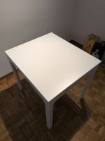 Esstisch aus Holz, weiss, ausziehbar (Ikea Ekeladen)