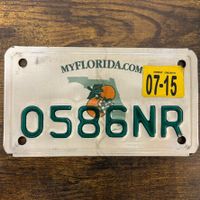 🇺🇸 U.S. Motorradnummer, Florida 0586NR - (18x10cm)