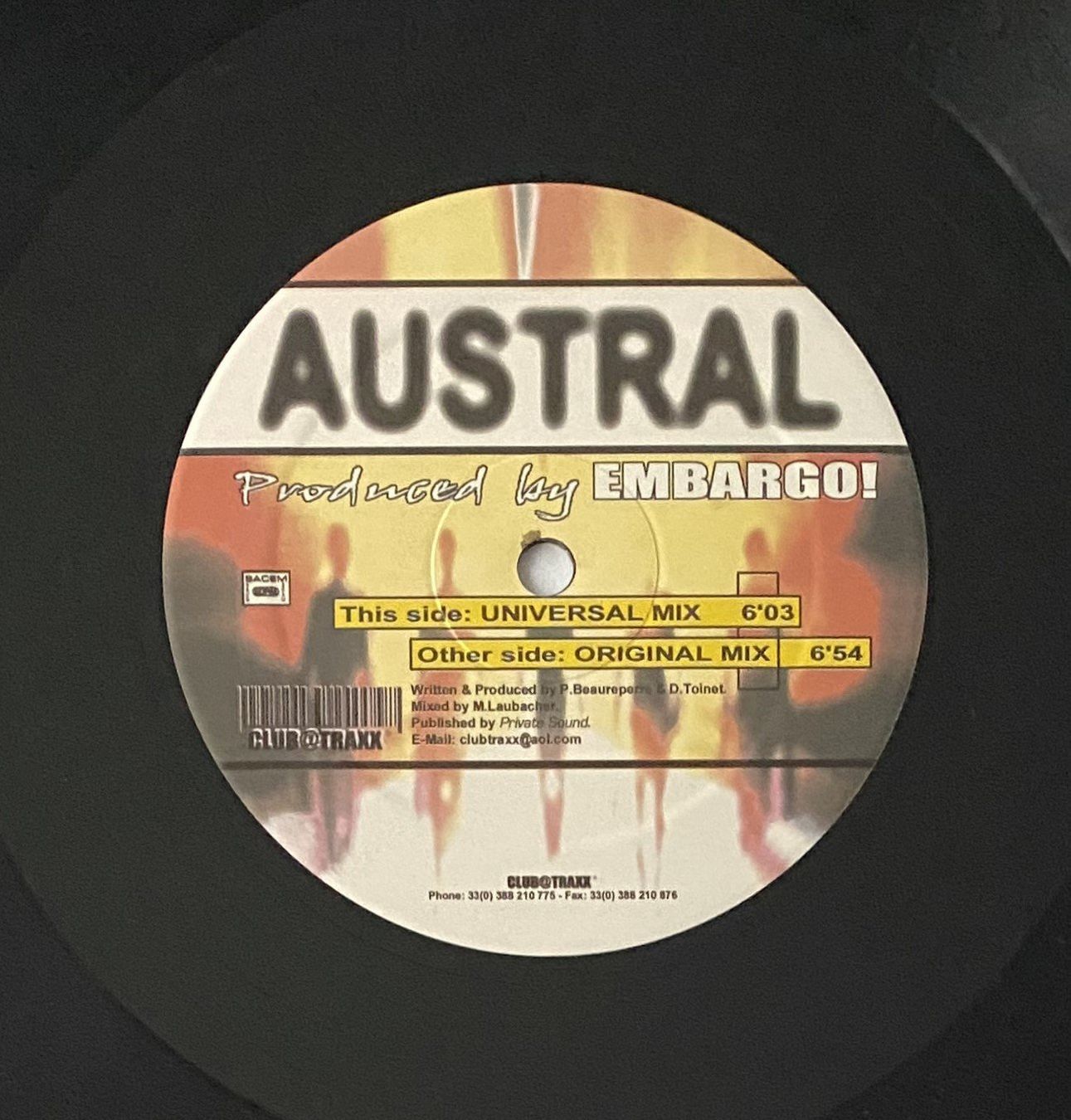 Dischi in vinile: Austral, Flash (Hard Trance, Hardstyle) – Nuovo (secondo la descrizione) da Flums venduto da Empe1 2