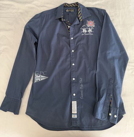 La Martina Hemd Guards Polo Club Slim Fit dunkelblau