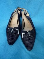 PETER KAISER SCHUHE PUMP IN BLAU WEISS NEU UK 6 GR 39 SÜSS
