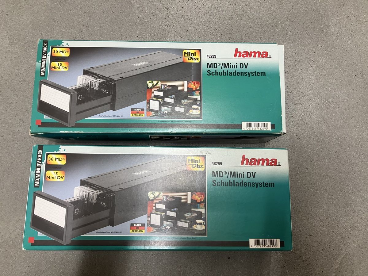 Minidisc: Hama Minidisc / Mini DV Schubladensystem neu. – Nuovo e nell'imballaggio originale da Hausen AG venduto da tom_nx9h