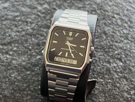 Casio AMW-31 Vintage Ana-Digi Quarz Herrenuhr Edelstahl