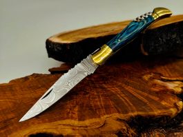 Laguiole Damast Messer Klappmesser echtes Damastmesser