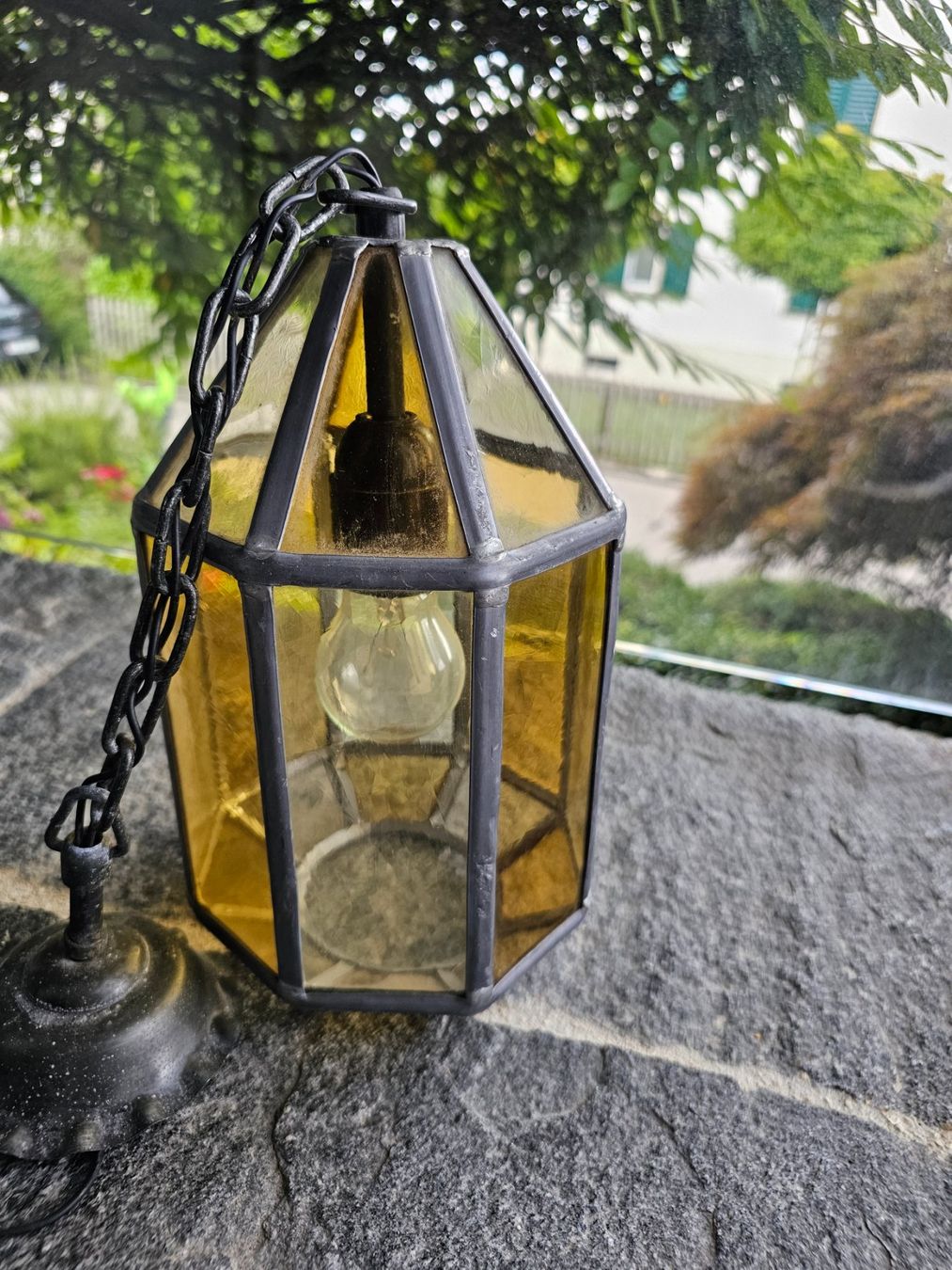 Lustres & lampes de plafonds: Sehr schöne alte / antike Hängelampe – D'occasion à Kreuzlingen par Distein 2